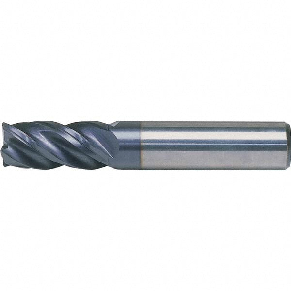Kennametal 4047725 Corner Radius End Mill 1/4" Dia, 3/4" LOC, 0.015" Radius, 4 Flutes, Solid Carbide