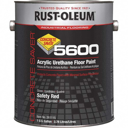 Rust-Oleum 261115 1 Gal Can Satin Safety Red Floor Coating
