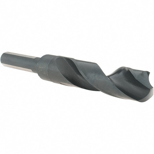 Cle-Line C20689 Reduced Shank Drill Bit 13/16" Dia, 1/2" Shank Dia, 118 deg Point, High-Speed Steel