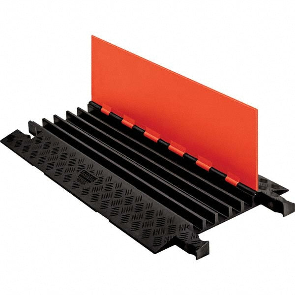 Checkers GD5X125-O/B Floor Cable Cover Polyurethane, 5 Channels, 1-1/4" Max Cable Dia
