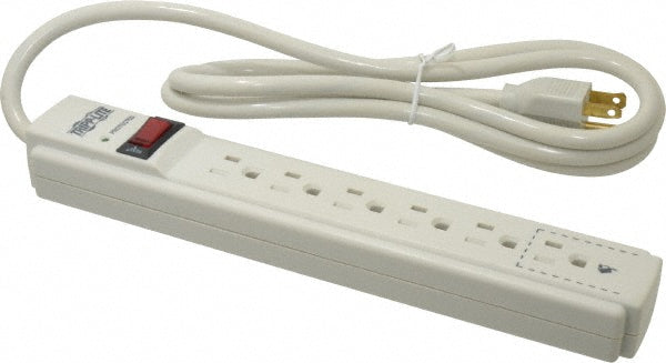 Tripp-Lite TLP606 6 Outlets, 120 Volts, 15 Amps, 6' Cord, Power Outlet Strip