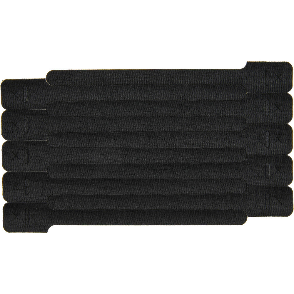 SpeedTech SW1X8BK-10 Cable Tie 8" Long, Black, Nylon & Polyethylene, Hook & Loop Strap