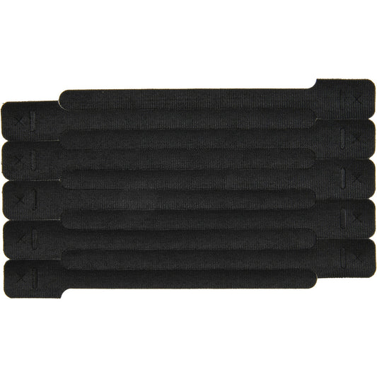 SpeedTech SW1X8BK-10 Cable Tie 8" Long, Black, Nylon & Polyethylene, Hook & Loop Strap
