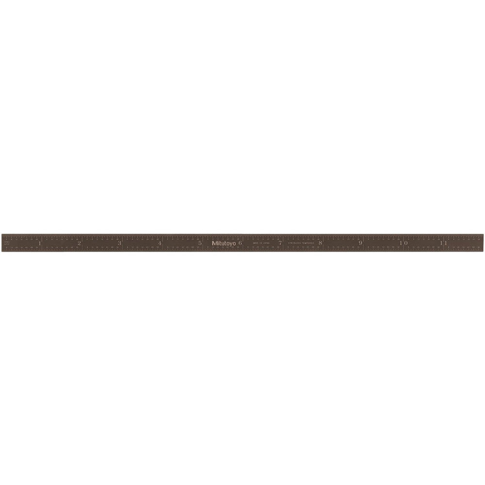 Mitutoyo 182-217 Steel Rules Material Stainless Steel  Length (Inch) 13  Graduation 1.00 (mm) Graduation (Inch) 1/8 1/16 1/32 1/64  Tip Style Flat  Color Black