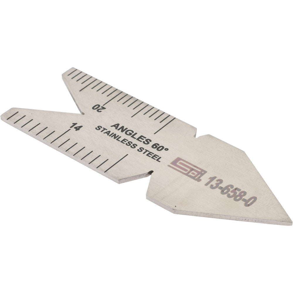 SPI 13-658-0 60&deg Angle, Stainless Steel Center Gage