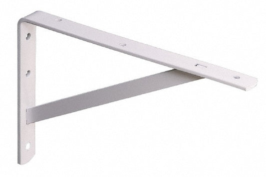 Knape & Vogt 208 WH 550 500 Lb Capacity, White Finish, L-Bracket