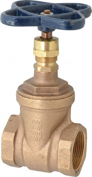 NIBCO NL1J00C Gate Valve Non-Rising Stem, 1-1/2" Pipe, Threaded, Bronze