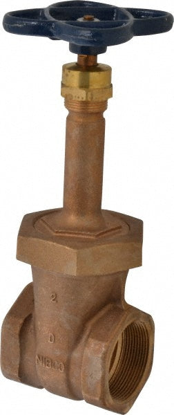 NIBCO NL1M00D Gate Valve Rising Stem, 2" Pipe, Threaded, Bronze