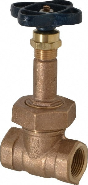 NIBCO NL1M008 Gate Valve Rising Stem, 3/4" Pipe, Threaded, Bronze