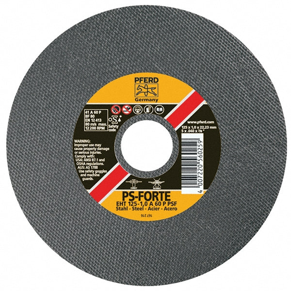 PFERD 69520276 Cutoff Wheel Type 1, 3" Dia, 0.04" Thick, 3/8" Hole, Aluminum Oxide