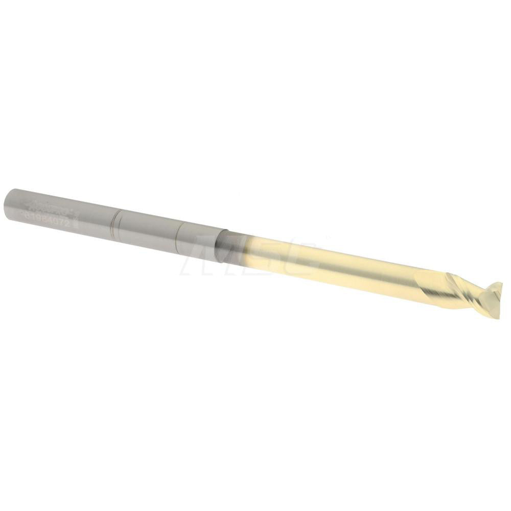 Accupro 313831 Square End Mill 1/4'' Dia, 3/8'' LOC, 1/4'' Shank Dia, 4'' OAL, 2 Flutes, Solid Carbide
