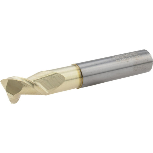 Accupro 95171827 Square End Mill 3/8'' Dia, 1/2'' LOC, 3/8'' Shank Dia, 2-1/2'' OAL, 2 Flutes, Solid Carbide