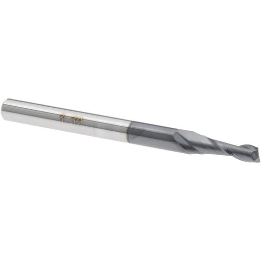 Accupro 81992448 Square End Mill 3/32'' Dia, 9/32'' LOC, 1/8'' Shank Dia, 1-1/2'' OAL, 2 Flutes, Solid Carbide
