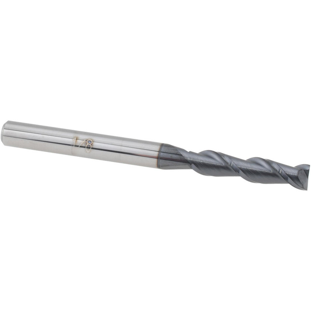 Accupro 81992463 Square End Mill 1/8'' Dia, 1/2'' LOC, 1/8'' Shank Dia, 1-1/2'' OAL, 2 Flutes, Solid Carbide