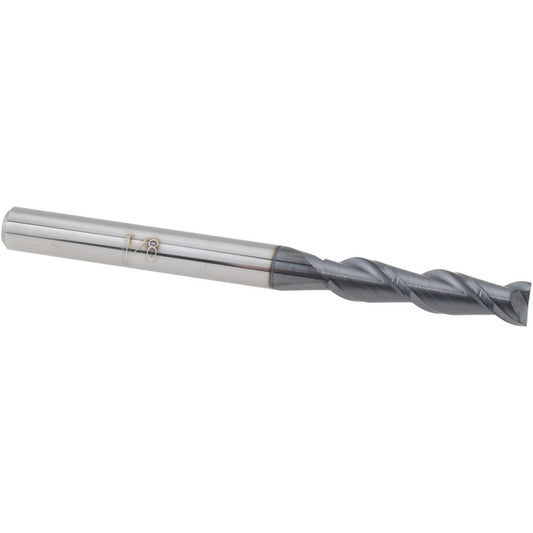 Accupro 81992463 Square End Mill 1/8'' Dia, 1/2'' LOC, 1/8'' Shank Dia, 1-1/2'' OAL, 2 Flutes, Solid Carbide