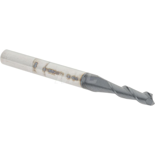Accupro 81992471 Square End Mill 9/64'' Dia, 1/2'' LOC, 3/16'' Shank Dia, 2'' OAL, 2 Flutes, Solid Carbide