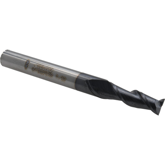 Accupro 81992539 Square End Mill 7/32'' Dia, 5/8'' LOC, 1/4'' Shank Dia, 2-1/2'' OAL, 2 Flutes, Solid Carbide