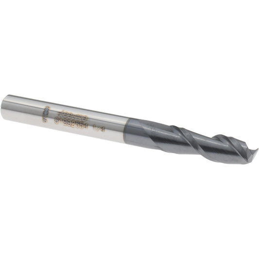 Accupro 81992554 Square End Mill 1/4'' Dia, 3/4'' LOC, 1/4'' Shank Dia, 2-1/2'' OAL, 2 Flutes, Solid Carbide