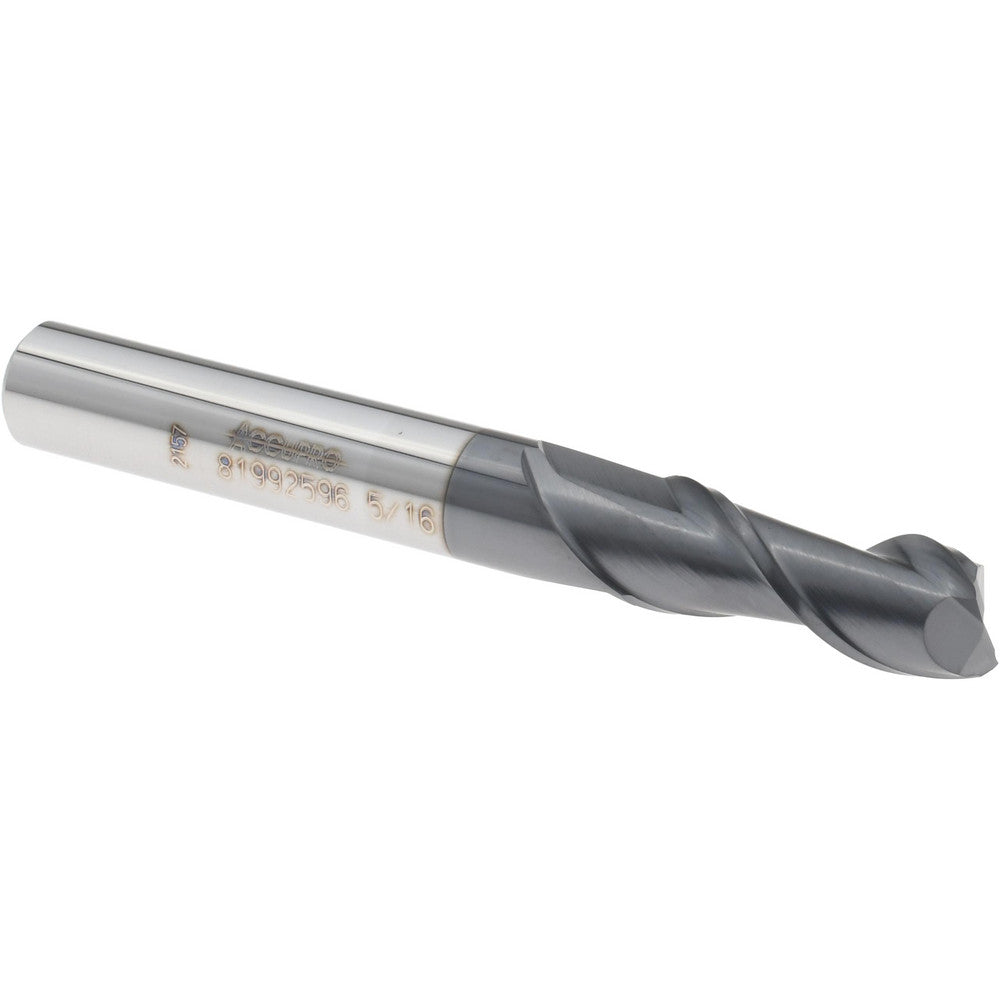 Accupro 81992596 Square End Mill 5/16'' Dia, 3/4'' LOC, 5/16'' Shank Dia, 2-1/2'' OAL, 2 Flutes, Solid Carbide