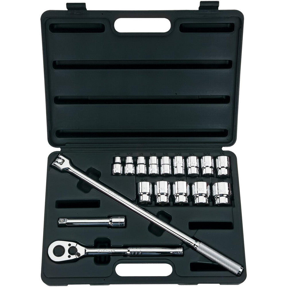 Stanley 85-425 Standard Socket Set 17 Pc, 1/2" Drive, 3/8 to 1-1/4" Socket
