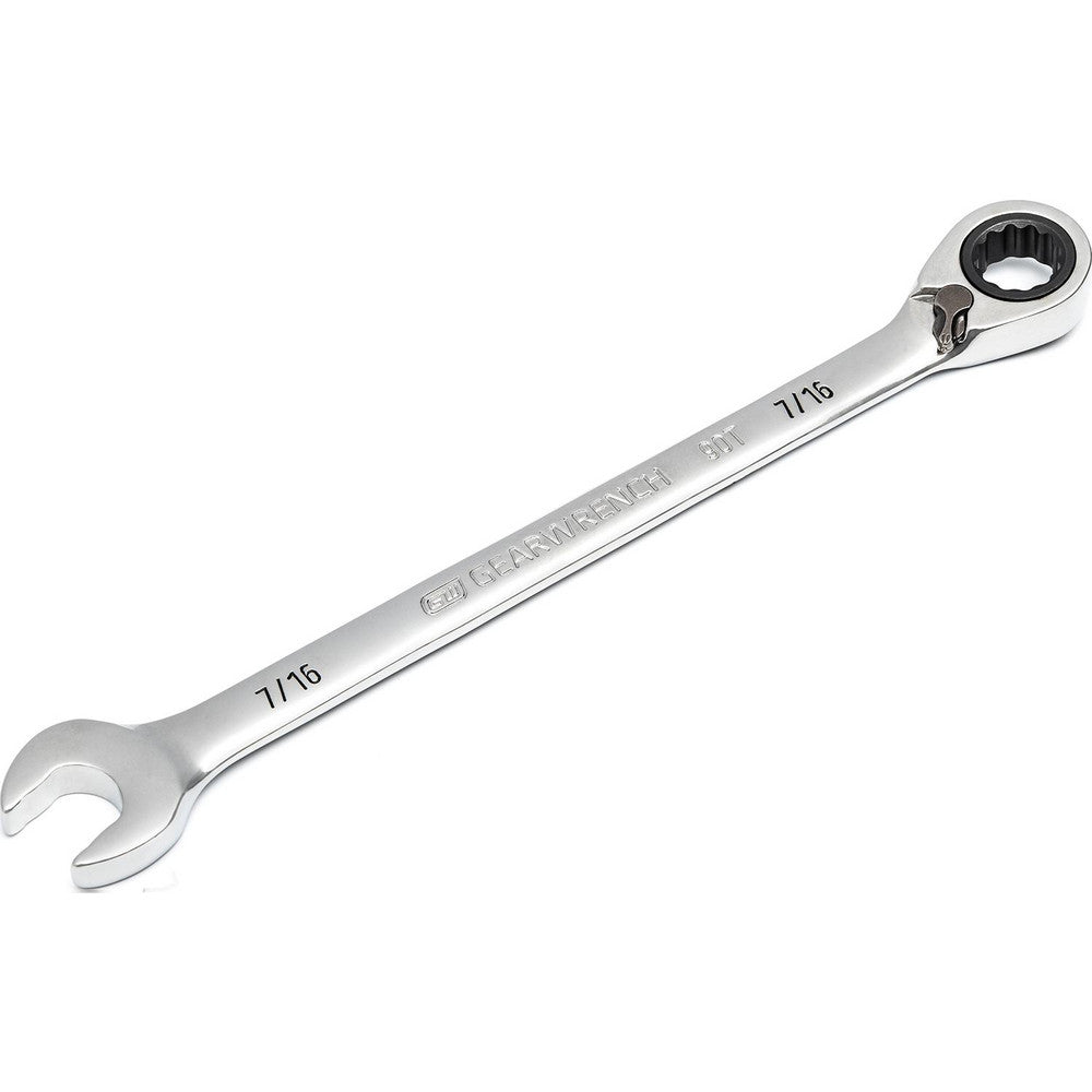 GEARWRENCH 86644 Combination Wrench 7/16" Head Size, 15 deg Offset