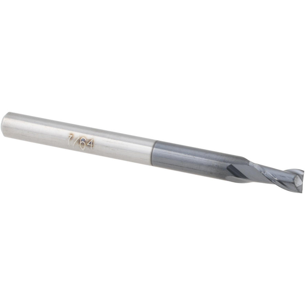 Accupro 81998577 Square End Mill 7/64'' Dia, 3/16'' LOC, 1/8'' Shank Dia, 1-1/2'' OAL, 2 Flutes, Solid Carbide