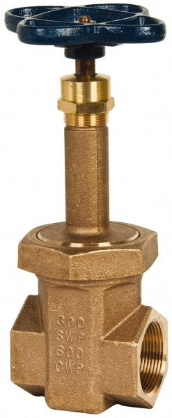 NIBCO NL2H00C Gate Valve Rising Stem, 1-1/2" Pipe, Threaded, Bronze