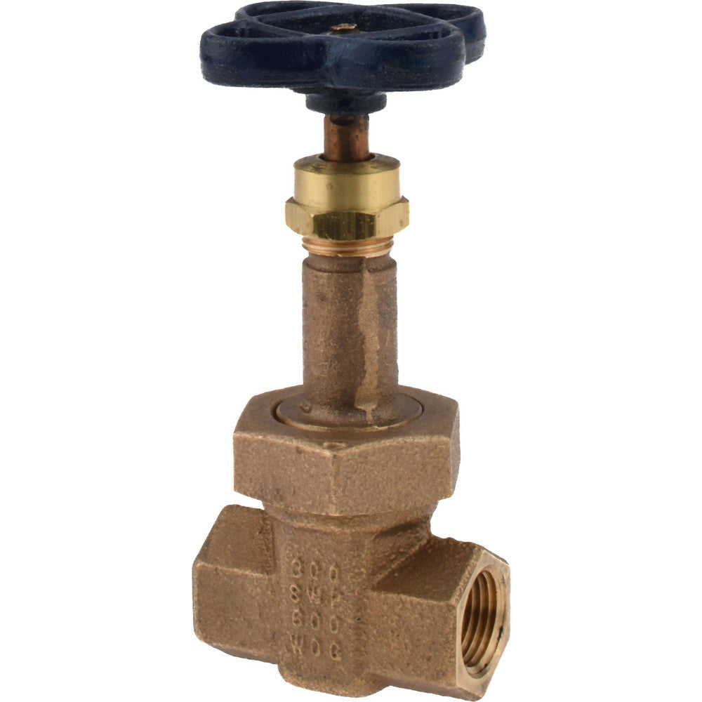 NIBCO NL2H006 Gate Valve Rising Stem, 1/2" Pipe, Threaded, Bronze