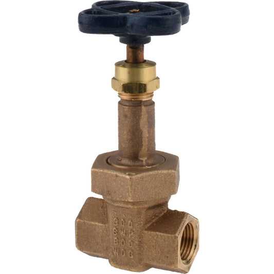 NIBCO NL2H006 Gate Valve Rising Stem, 1/2" Pipe, Threaded, Bronze