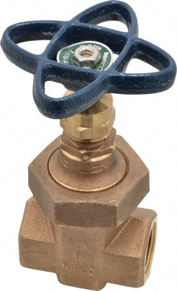 NIBCO NL2I008 Gate Valve Non-Rising Stem, 3/4" Pipe, Threaded, Bronze