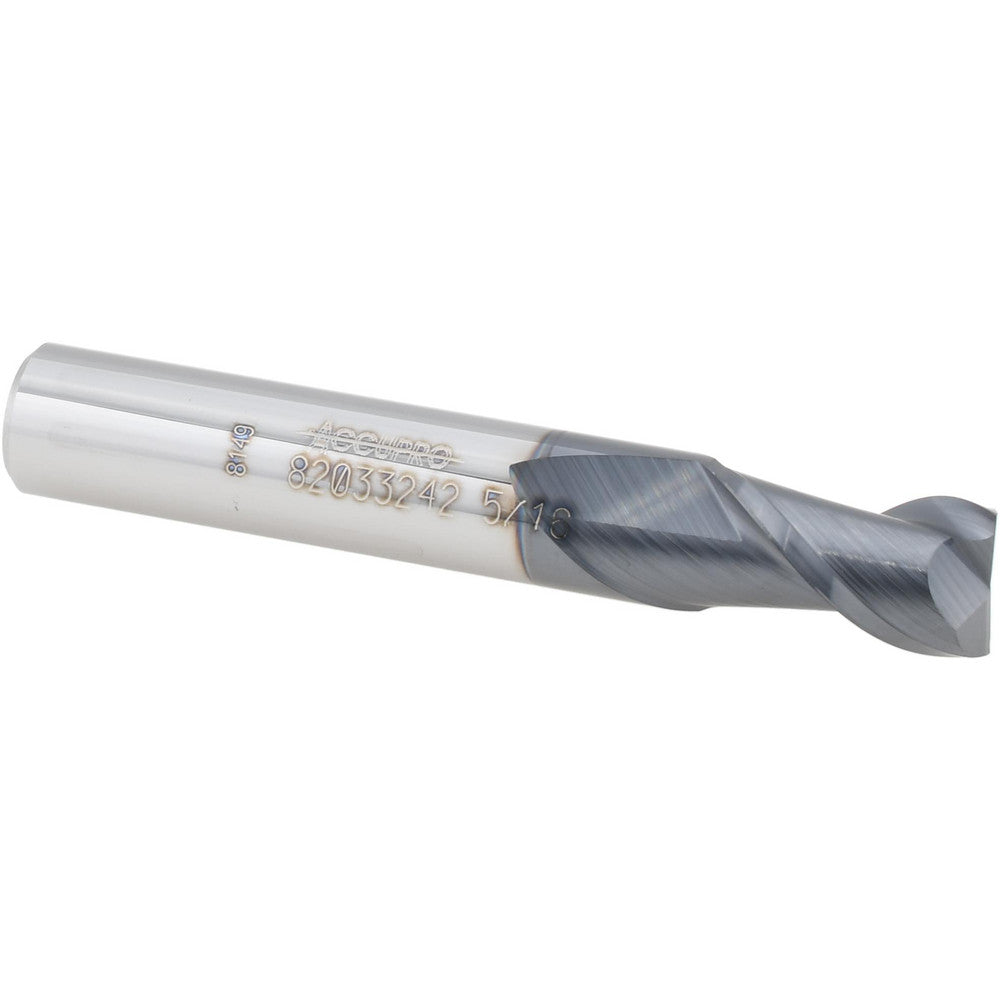 Accupro 82033242 Square End Mill 5/16'' Dia, 1/2'' LOC, 5/16'' Shank Dia, 2'' OAL, 2 Flutes, Solid Carbide