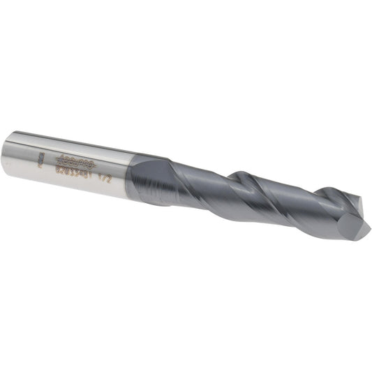 Accupro 82033481 Square End Mill 1/2'' Dia, 2'' LOC, 1/2'' Shank Dia, 4'' OAL, 2 Flutes, Solid Carbide