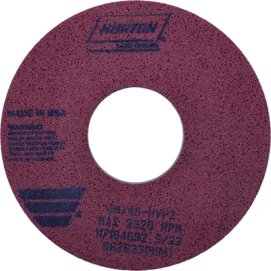 Norton 66253319941 Surface Grinding Wheel 14" Dia, 2" Thick, 5" Hole, 46 Grit, H Hardness