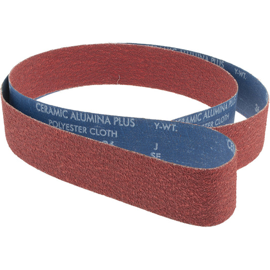 Norton 78072700489 Abrasive Belt 2" Wide, 72" Long, 36 Grit, Ceramic