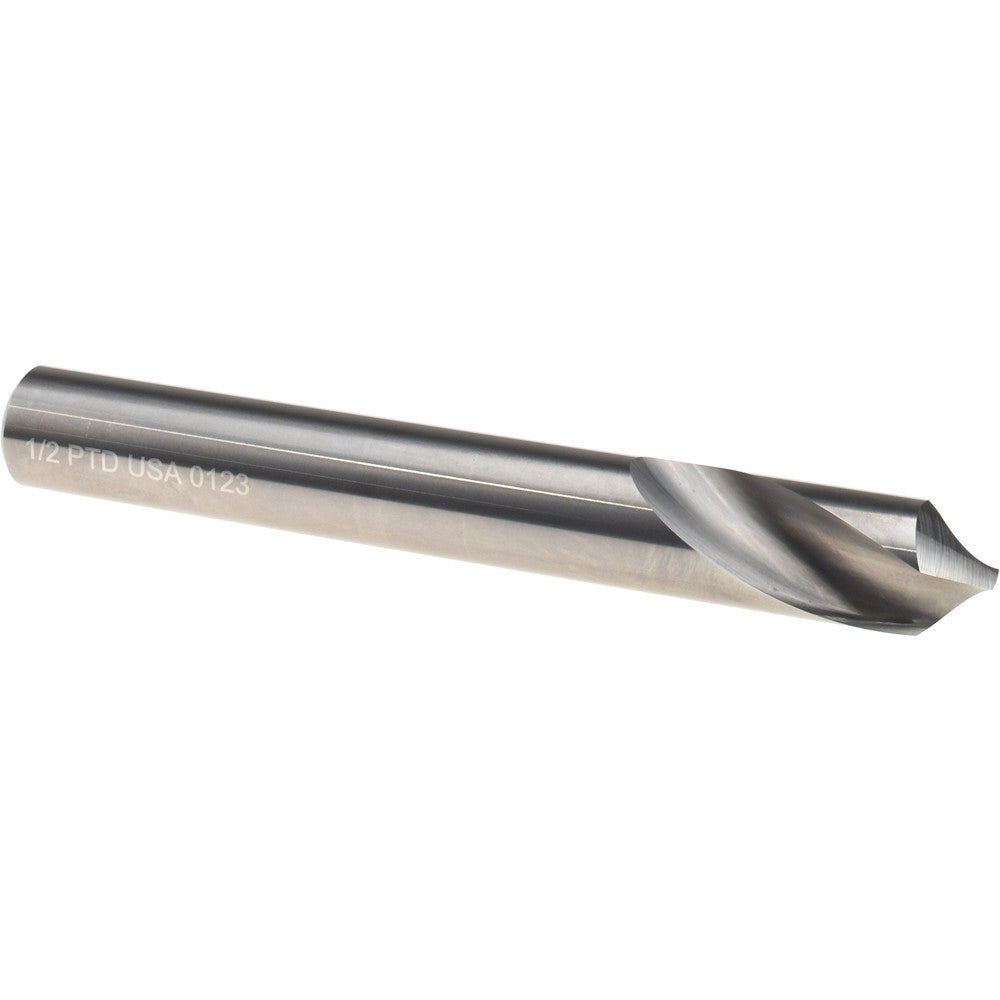 Precision Twist Drill 6002389 Spotting Drill 1/2" Dia, 90 &deg Point, 4" OAL, Solid Carbide