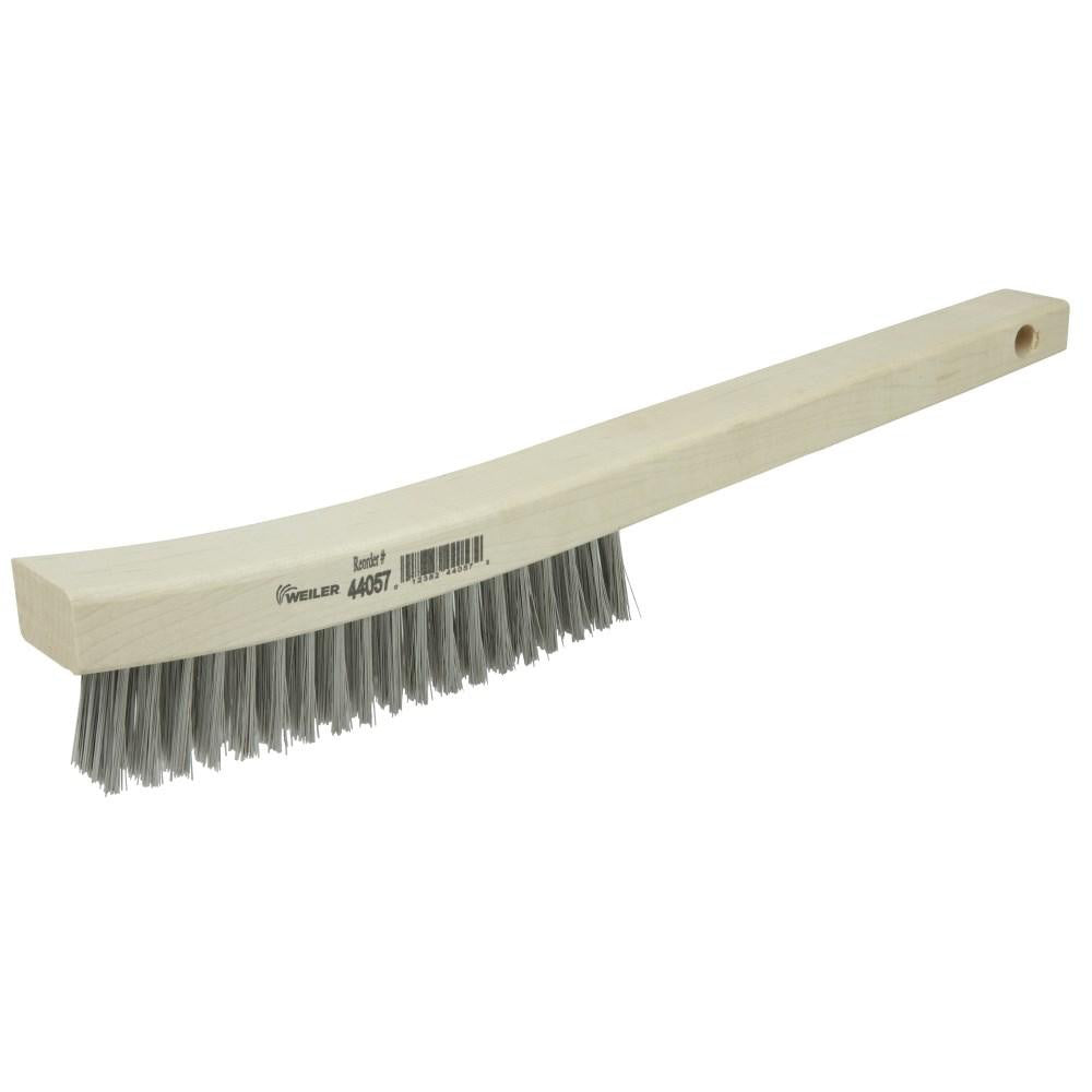 Weiler 44057 Scratch Brush 4 Row, 18 Column, Stainless Steel