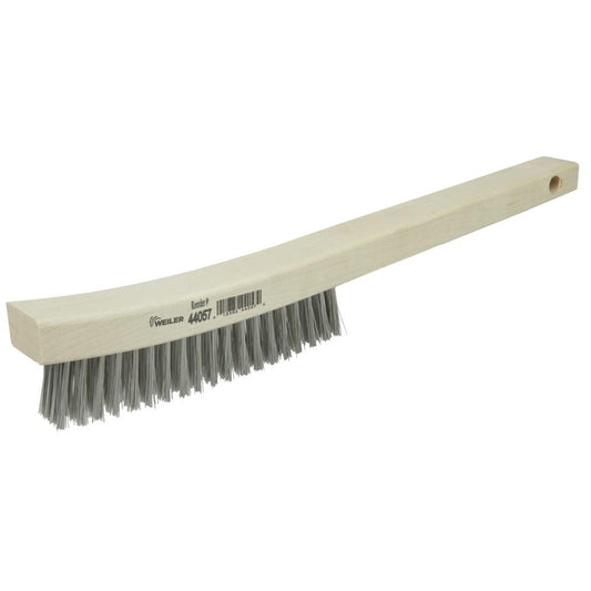 Weiler 44057 Scratch Brush 4 Row, 18 Column, Stainless Steel