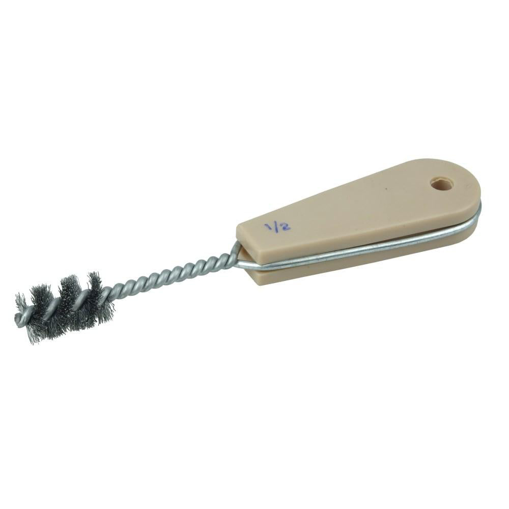 Weiler 44081 Power Tube Brush 0.008" Wire Dia, Helical, Steel