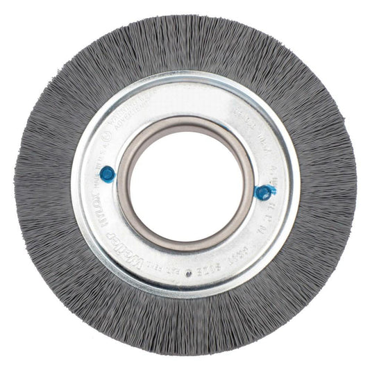 Weiler 83010 Wheel Brush 6" Wheel Dia, 1" Face Width, 0.0220" Wire Dia, Crimped