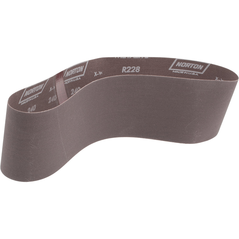 Norton 78072722926 Abrasive Belt 4" Wide, 36" Long, 240 Grit, Aluminum Oxide