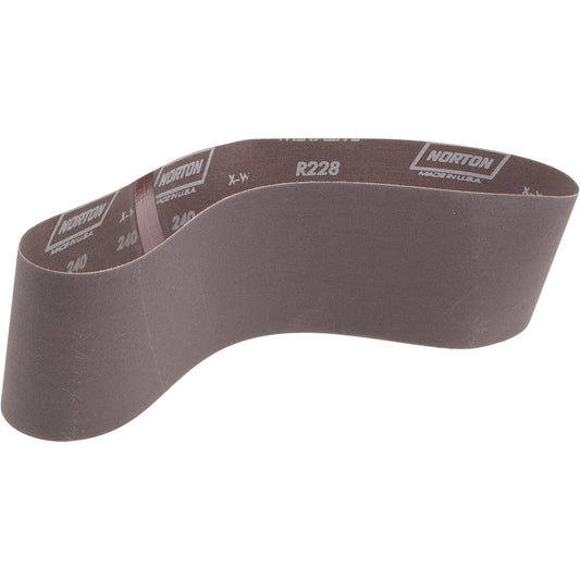 Norton 78072722926 Abrasive Belt 4" Wide, 36" Long, 240 Grit, Aluminum Oxide