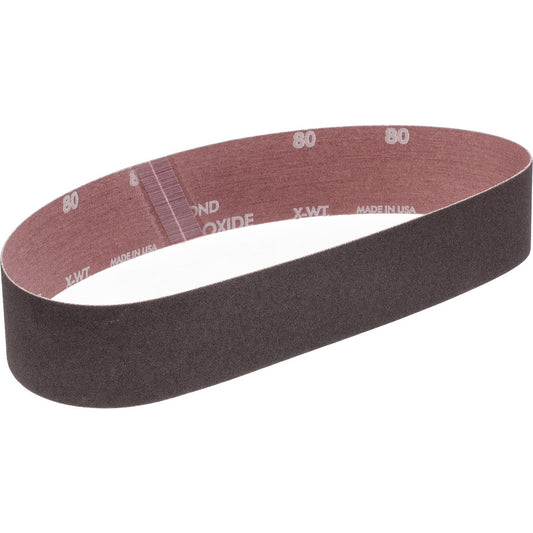 Norton 78072762559 Abrasive Belt 2" Wide, 30" Long, 80 Grit, Aluminum Oxide