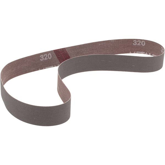 Norton 78072764209 Abrasive Belt 1" Wide, 30" Long, 320 Grit, Aluminum Oxide