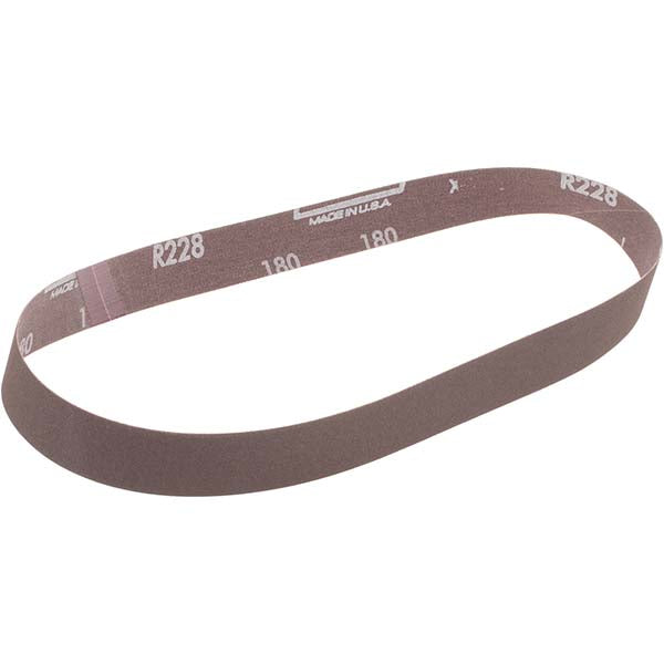 Norton 78072765328 Abrasive Belt 1" Wide, 30" Long, 180 Grit, Aluminum Oxide