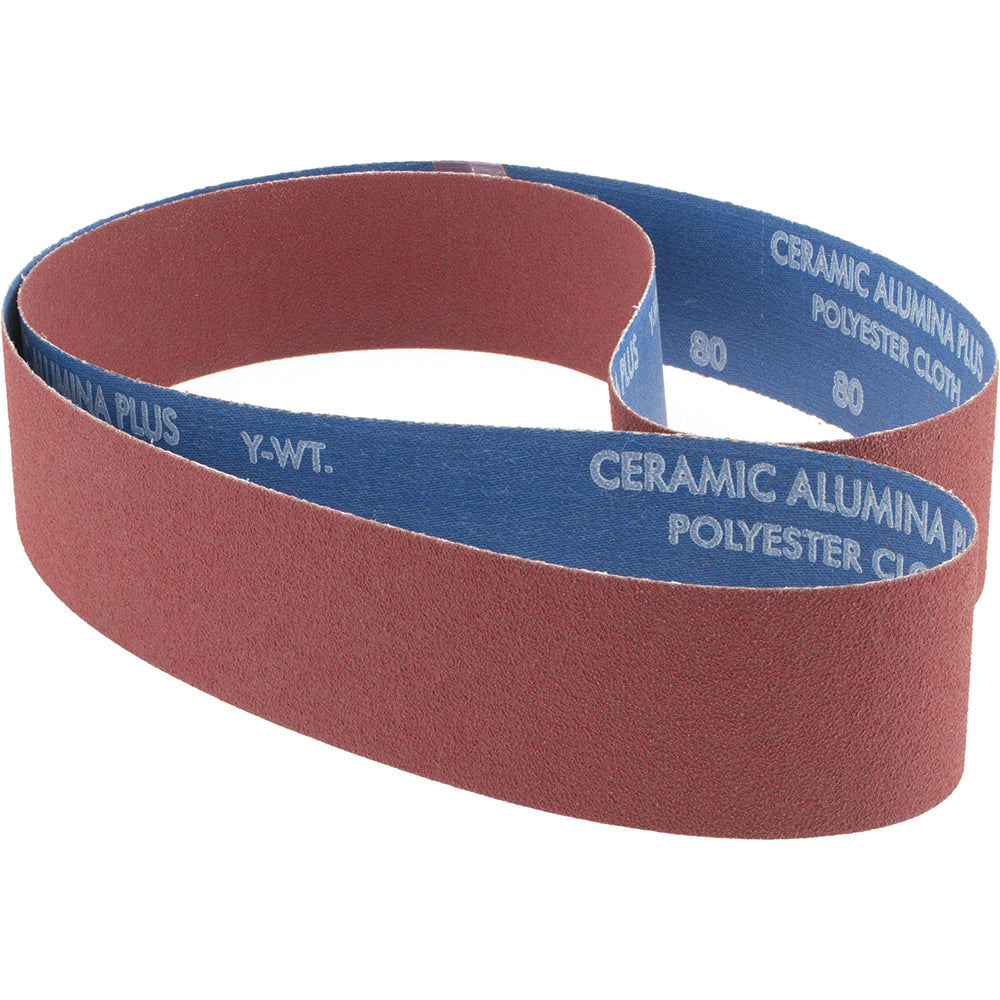 Norton 78072775351 Abrasive Belt 2" Wide, 60" Long, 80 Grit, Ceramic