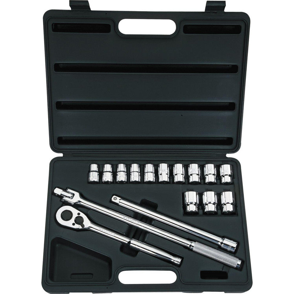 Stanley 85-956 Standard Socket Set 16 Pc, 1/2" Drive, 12.00 to 24.00" Socket