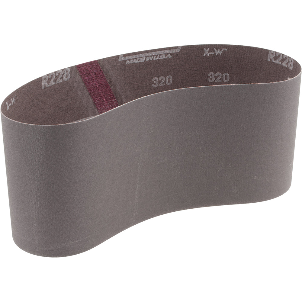 Norton 78072788241 Abrasive Belt 4" Wide, 24" Long, 320 Grit, Aluminum Oxide