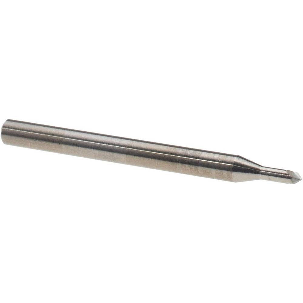 Harvey Tool 998945 Chamfer Mill 1/16" Dia, 1/8" Shank Dia, 90 deg, 2 Flute, Solid Carbide, Single End