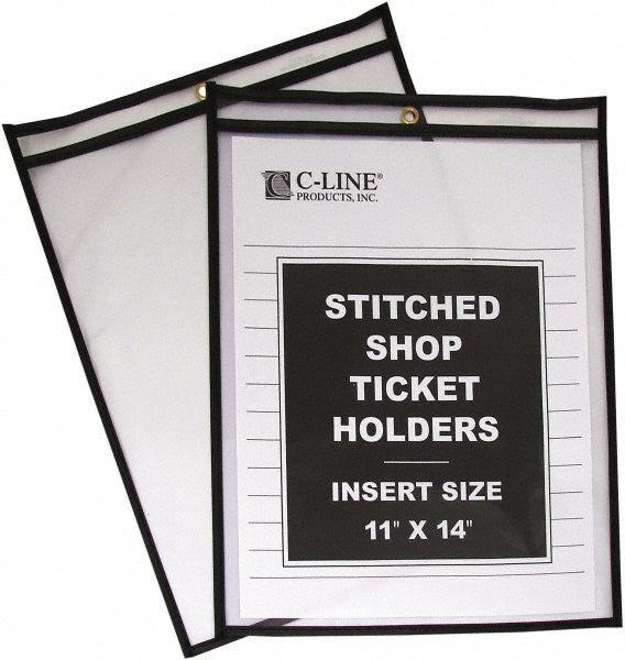 C-LINE 46117 25 Pc Stitched Shop Ticket Holder Clear