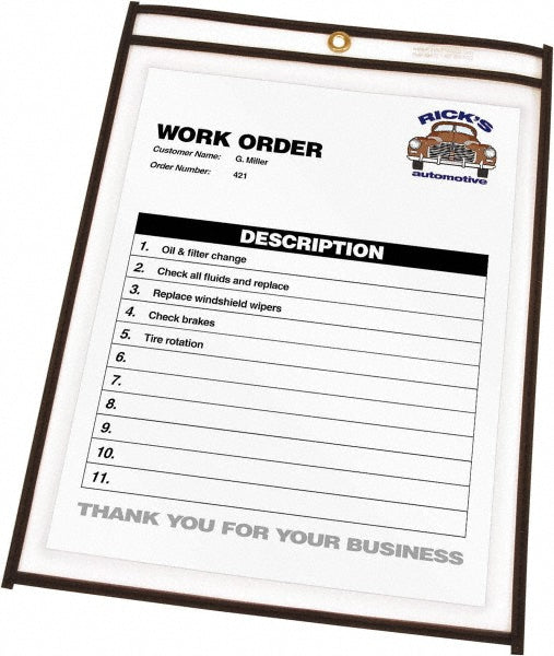 C-LINE 46912 25 Pc Stitched Shop Ticket Holder Clear
